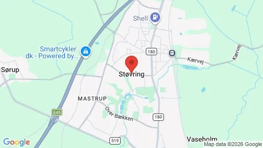 Houses for rent i Støvring - kort over placeringen