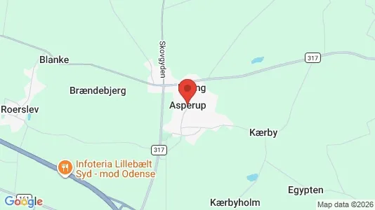 Houses for rent i Asperup - kort over placeringen