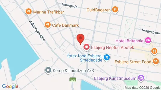 Apartments for rent i Esbjerg Center - kort over placeringen