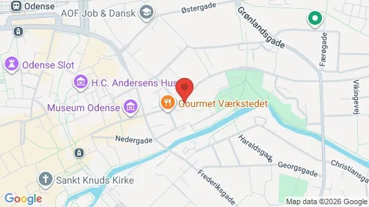Apartments for rent i Odense C - kort over placeringen