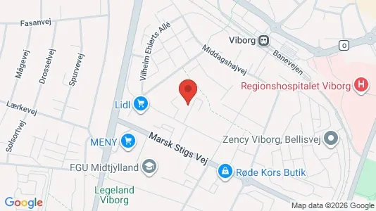 Apartments for rent i Viborg - kort over placeringen