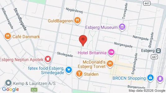 Apartments for rent i Esbjerg Center - kort over placeringen