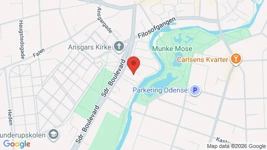 Apartments for rent i Odense C - kort over placeringen