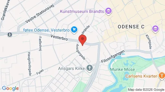 Apartments for rent i Odense C - kort over placeringen