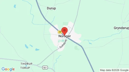 Houses for rent i Nørager - kort over placeringen