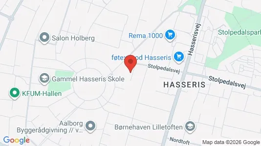Rooms for rent i Aalborg Center - kort over placeringen