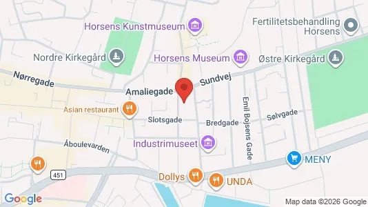Apartments for rent i Horsens - kort over placeringen