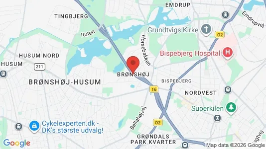 Houses for rent i Brønshøj - kort over placeringen