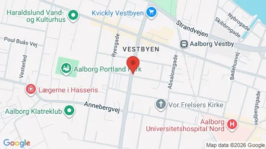 Apartments for rent i Aalborg Center - kort over placeringen