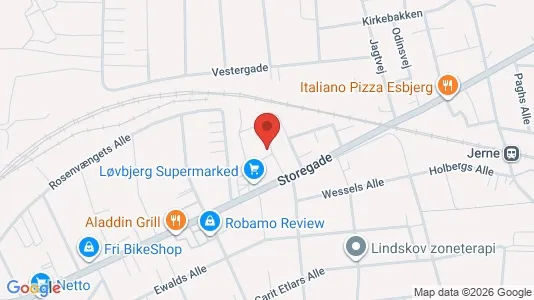 Apartments for rent i Esbjerg Center - kort over placeringen
