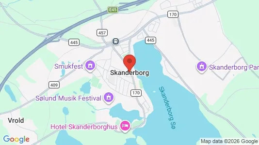 Apartments for rent i Skanderborg - kort over placeringen