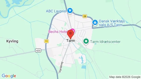 Houses for rent i Tarm - kort over placeringen