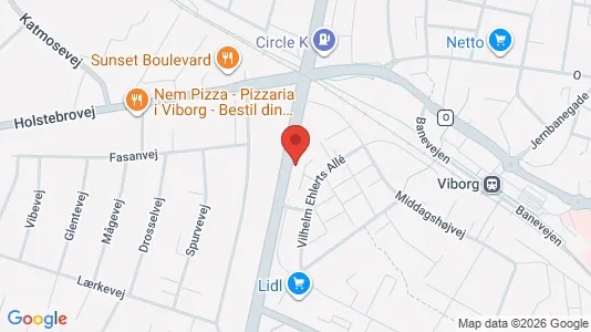 Apartments for rent i Viborg - kort over placeringen