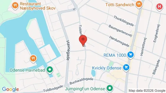 Apartments for rent i Odense C - kort over placeringen