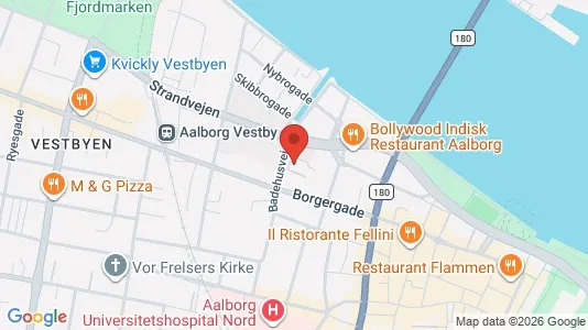 Apartments for rent i Aalborg Center - kort over placeringen