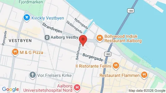 Apartments for rent i Aalborg Center - kort over placeringen
