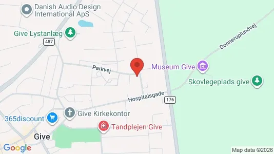 Apartments for rent i Give - kort over placeringen