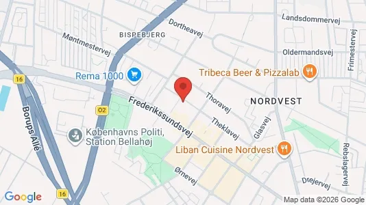 Apartments for rent i Copenhagen NV - kort over placeringen