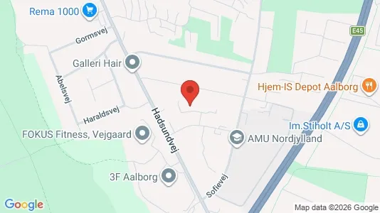 Rooms for rent i Aalborg Center - kort over placeringen