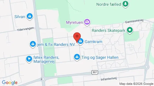 Apartments for rent i Randers NØ - kort over placeringen