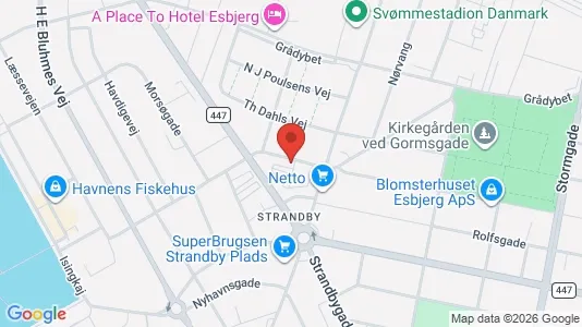 Apartments for rent i Esbjerg Center - kort over placeringen