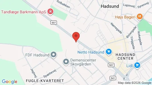 Apartments for rent i Hadsund - kort over placeringen