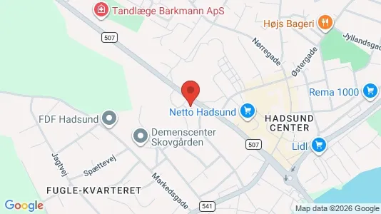 Apartments for rent i Hadsund - kort over placeringen
