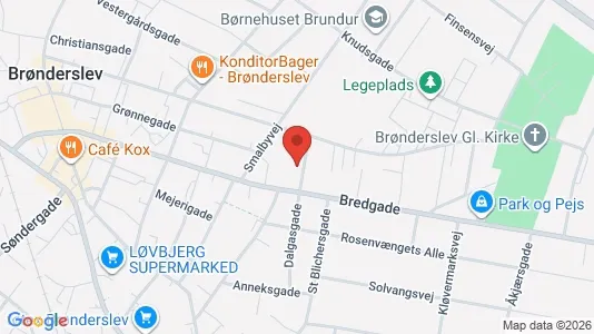 Apartments for rent i Brønderslev - kort over placeringen