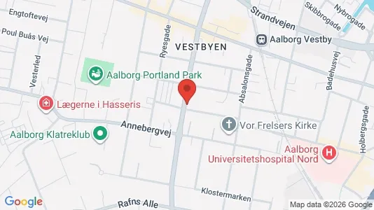 Apartments for rent i Aalborg Center - kort over placeringen