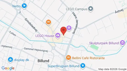 Apartments for rent i Billund - kort over placeringen