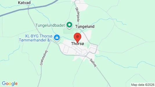 Houses for rent i Thorsø - kort over placeringen