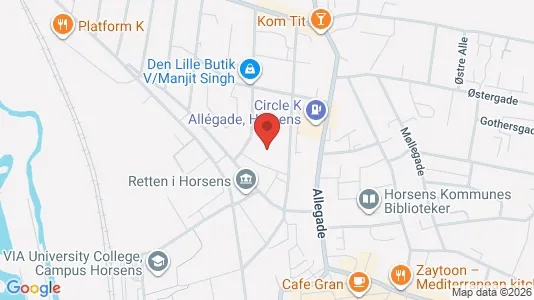 Apartments for rent i Horsens - kort over placeringen