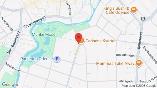 Apartments for rent i Odense C - kort over placeringen