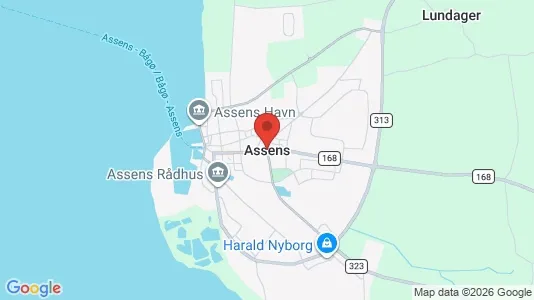 Apartments for rent i Assens - kort over placeringen