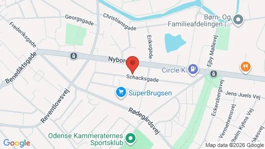Apartments for rent i Odense C - kort over placeringen