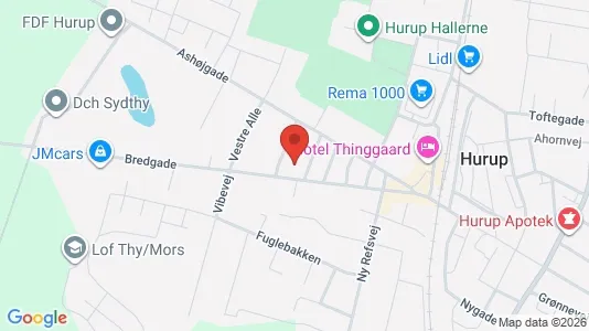 Apartments for rent i Hurup Thy - kort over placeringen