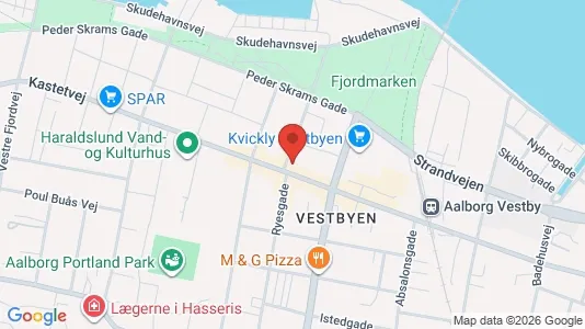Apartments for rent i Aalborg Center - kort over placeringen