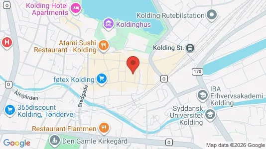 Apartments for rent i Kolding - kort over placeringen