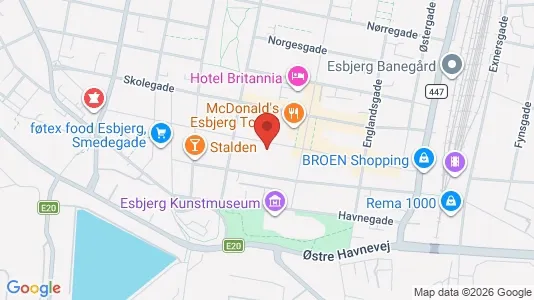 Apartments for rent i Esbjerg Center - kort over placeringen