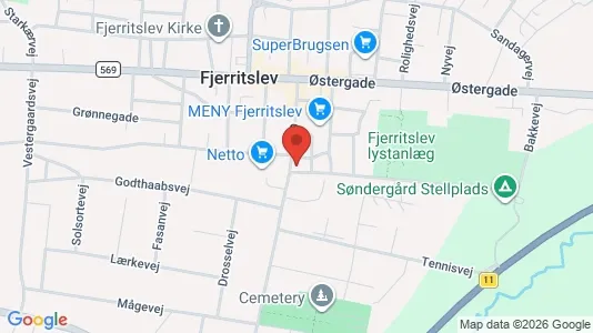 Apartments for rent i Fjerritslev - kort over placeringen