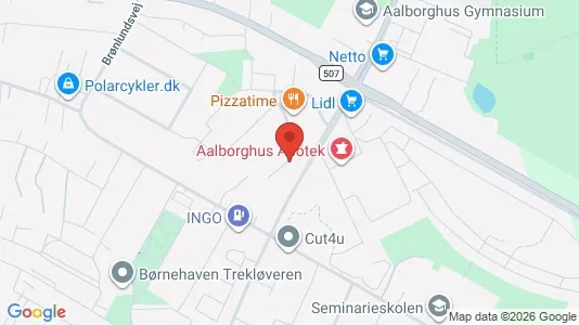 Apartments for rent i Aalborg SØ - kort over placeringen