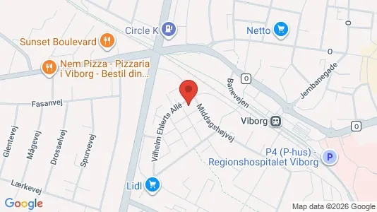 Apartments for rent i Viborg - kort over placeringen