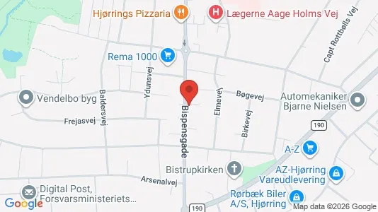 Apartments for rent i Hjørring - kort over placeringen
