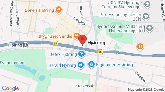 Apartments for rent i Hjørring - kort over placeringen