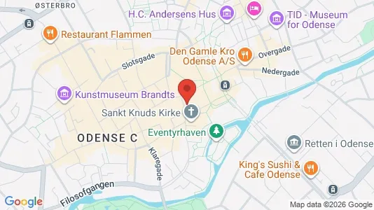 Apartments for rent i Odense C - kort over placeringen