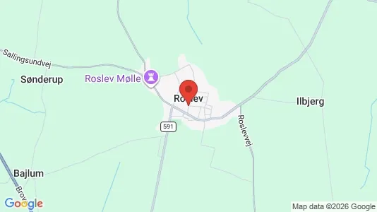 Apartments for rent i Roslev - kort over placeringen