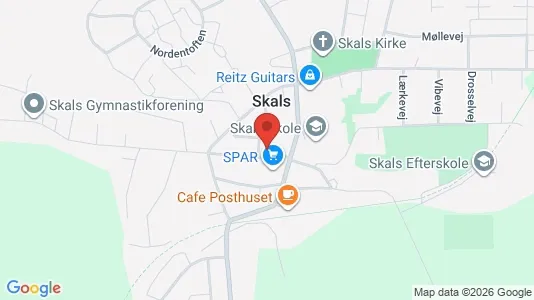 Apartments for rent i Skals - kort over placeringen