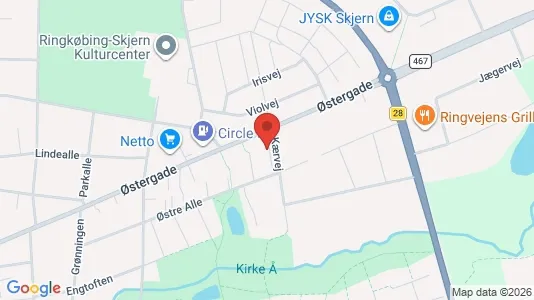Apartments for rent i Skjern - kort over placeringen