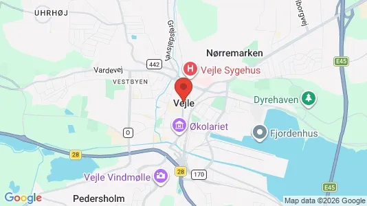 Houses for rent i Vejle Center - kort over placeringen