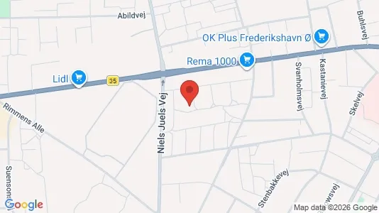 Apartments for rent i Frederikshavn - kort over placeringen